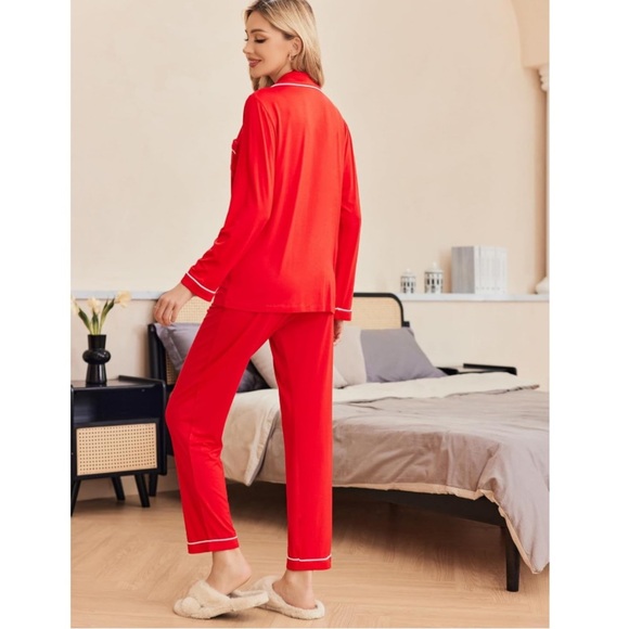 Ekouaer Teen Pajama Set | Long Sleeve Soft Button Down & Pants Loungewear | NEW! - Picture 3 of 9